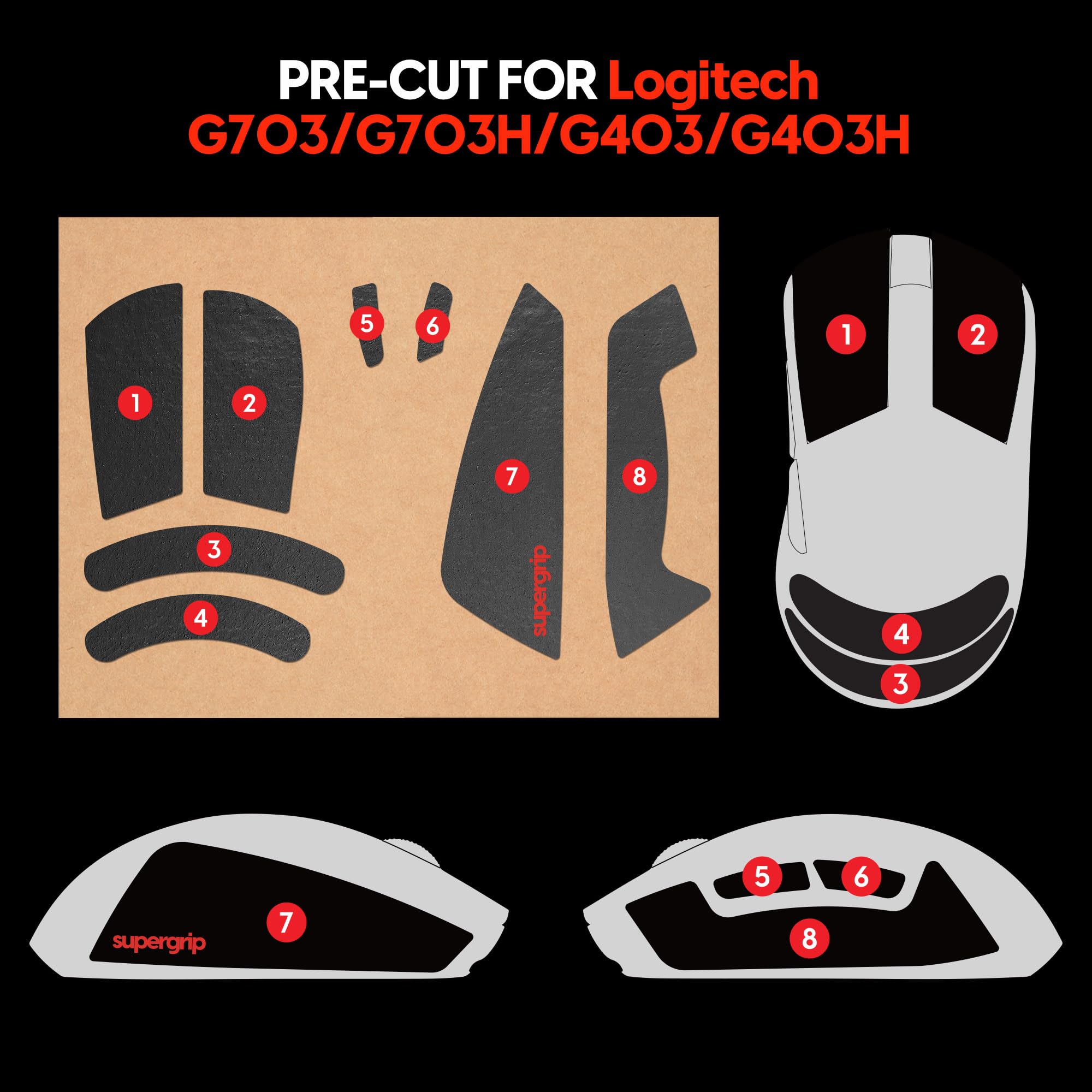 Amazon.co.jp: Pulsar Gaming Gears Supergrip Logicool G G703